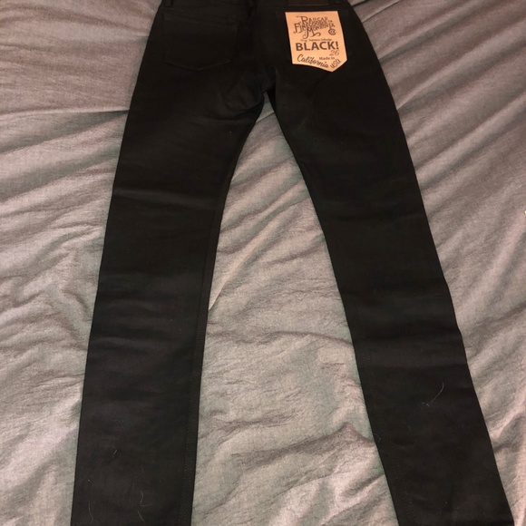 Women's Railcar Japanese Selvedge Denim Black Jean - Picture 4 of 5